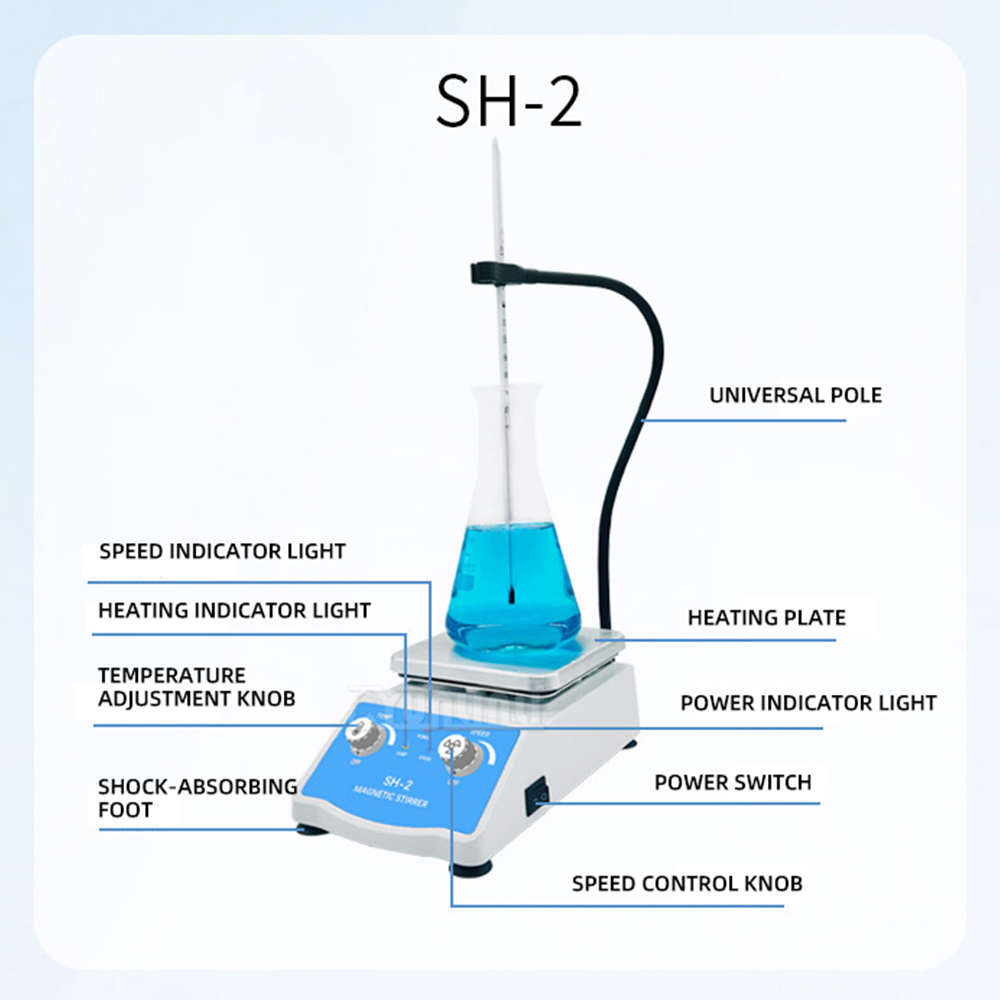 SH-2 Magnetic Stirrer with Hea - Lab Magnetic Stirrer Hot Plate review and price