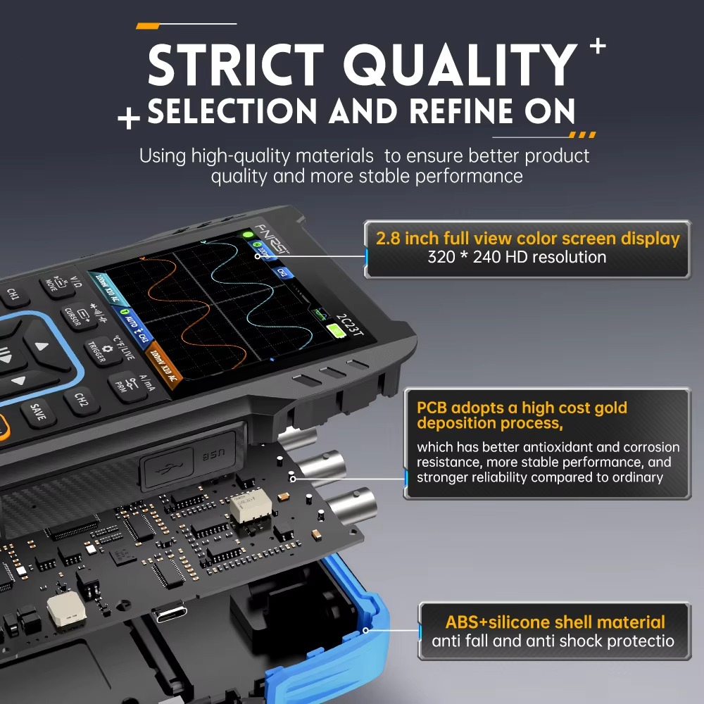 FNIRSI 2C23T 3 in 1 50MS/s 10M - Fnirsi Digital Oscilloscope Handheld review and price