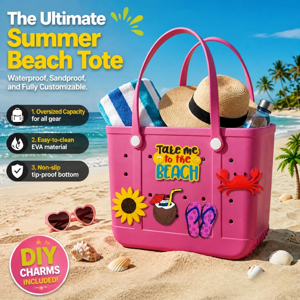 Ladies Oversized Rubber Beach  - Packaging review and price