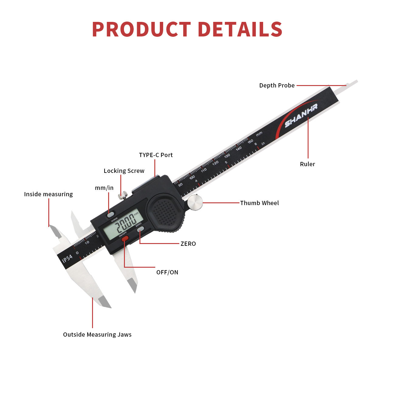 SHANHR Electronic Vernier Cali - Digital Caliper 150Mm Stainless Steel review and price