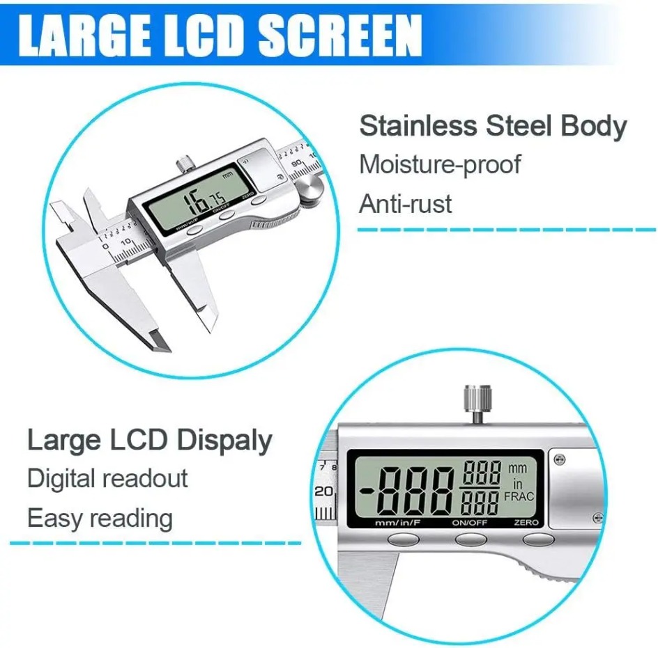 Electronic Vernier Caliper 6 I - Digital Caliper 150Mm Stainless Steel review and price