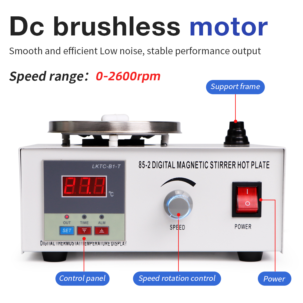 1L Hotplate Magnetic Stirrer 8 - Lab Magnetic Stirrer Hot Plate review and price
